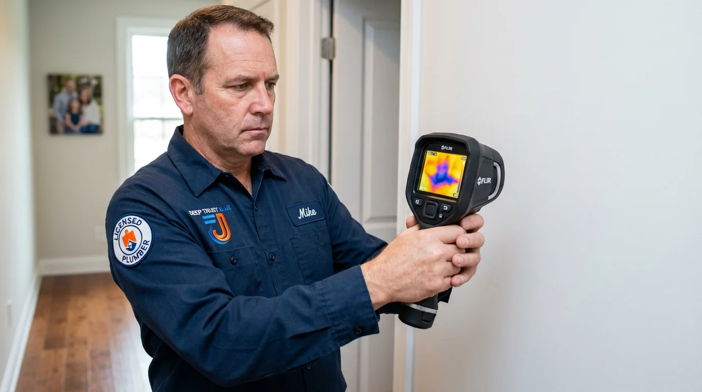 Thermal imaging leak detection by Johns Plumbing LLC in Mott